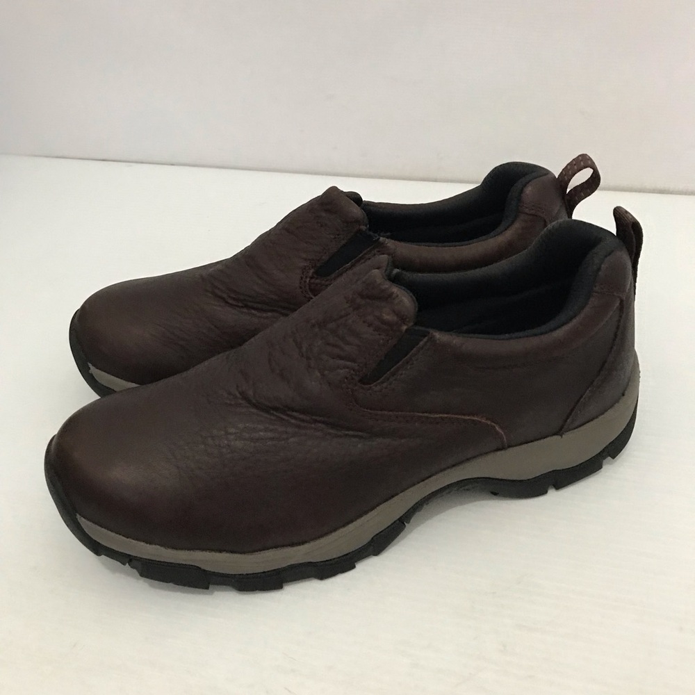 L.L. Bean Vibram Arctic Grip Brown Leather Waterproof Slip On Women's Size 10 - Picture 3 of 8